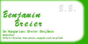 benjamin breier business card