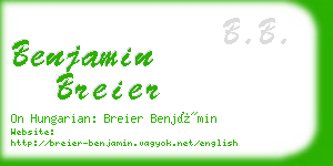 benjamin breier business card